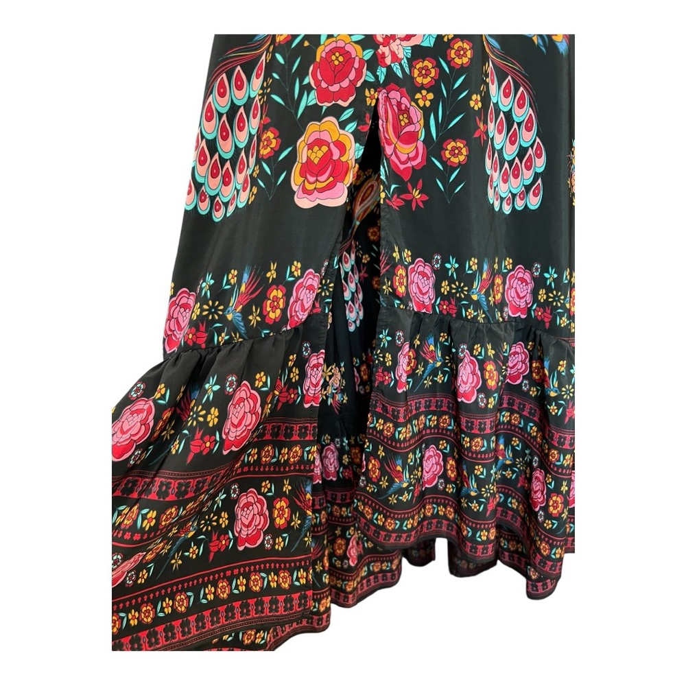 🌺 EUC RANI Vibrant Floral Asymmetrical Maxi Dress | Size S - Picture 7 of 12